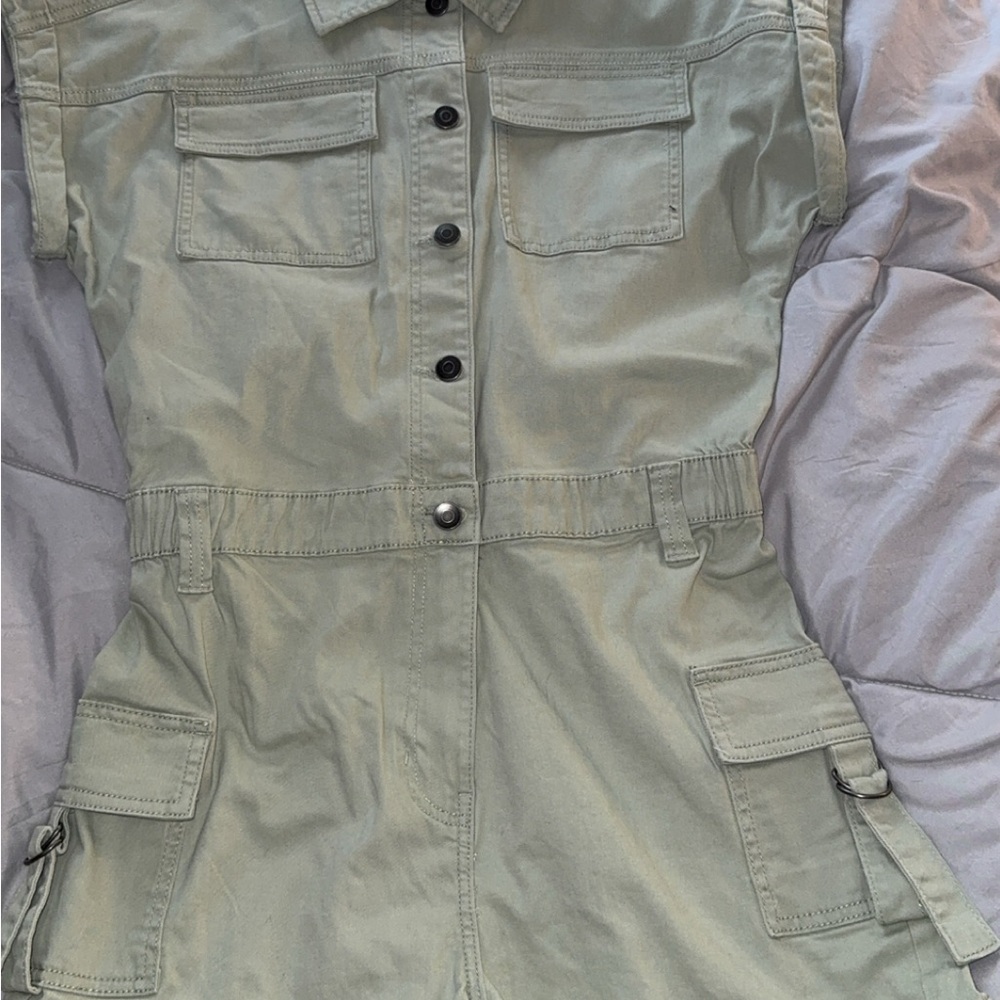 Green Cargo Romper